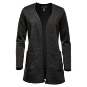 Black cardigan on a white background