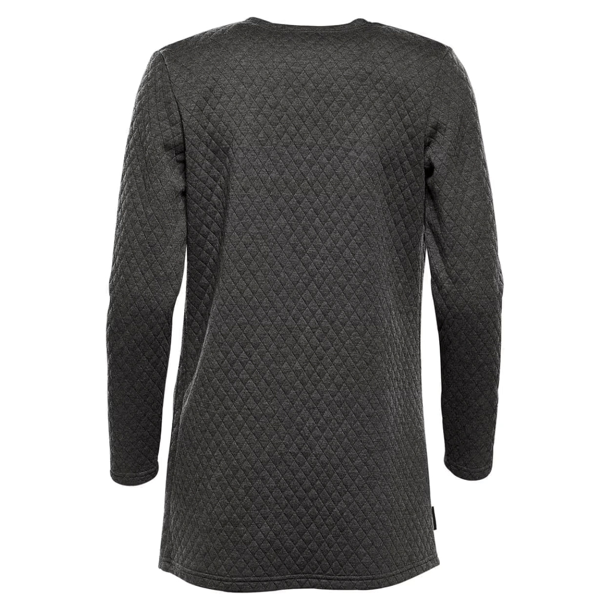 Graphite heather cardigan on a white background