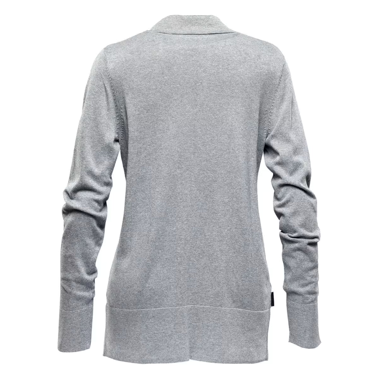 Grey heather cardigan on a white background