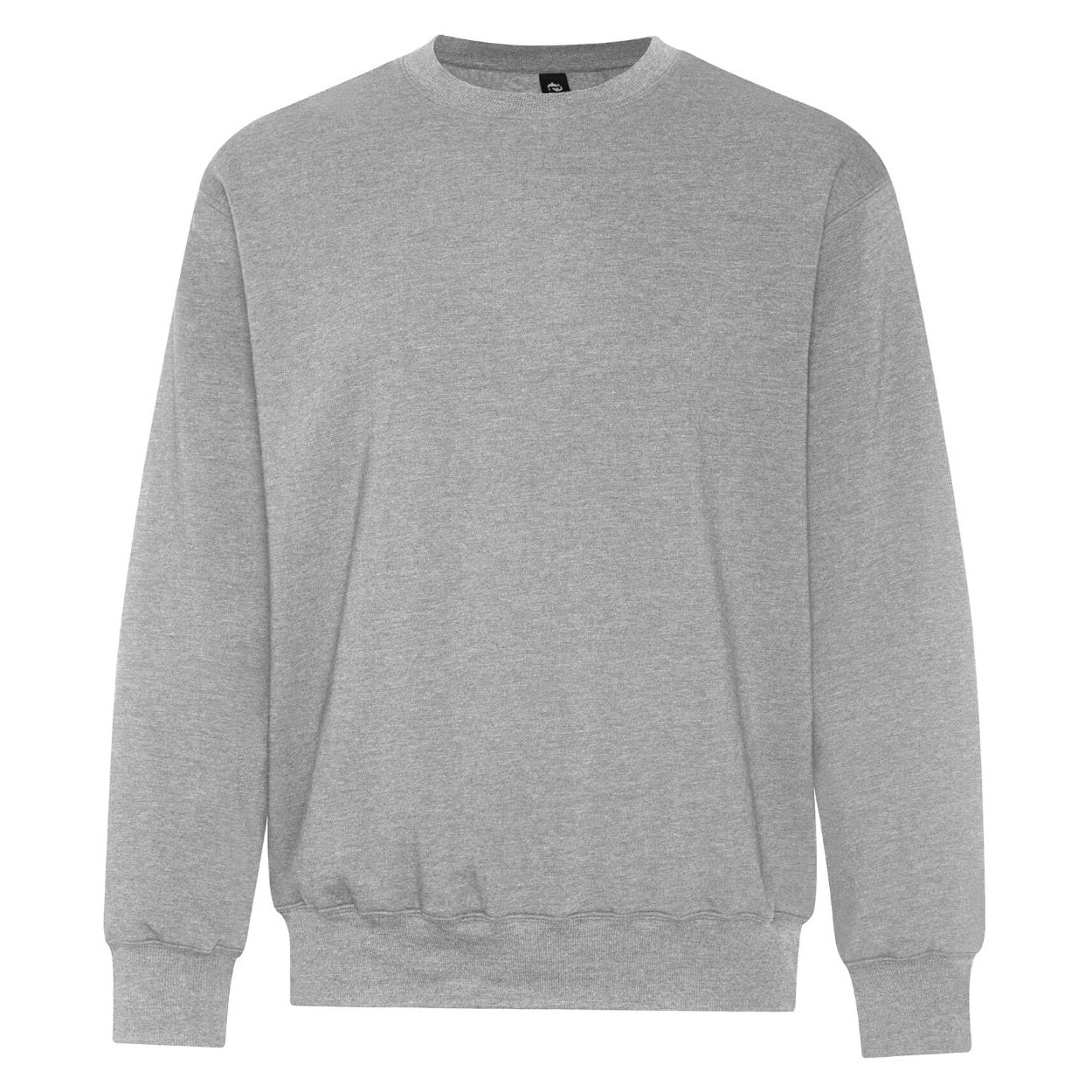 Grey heather sweater on a white background