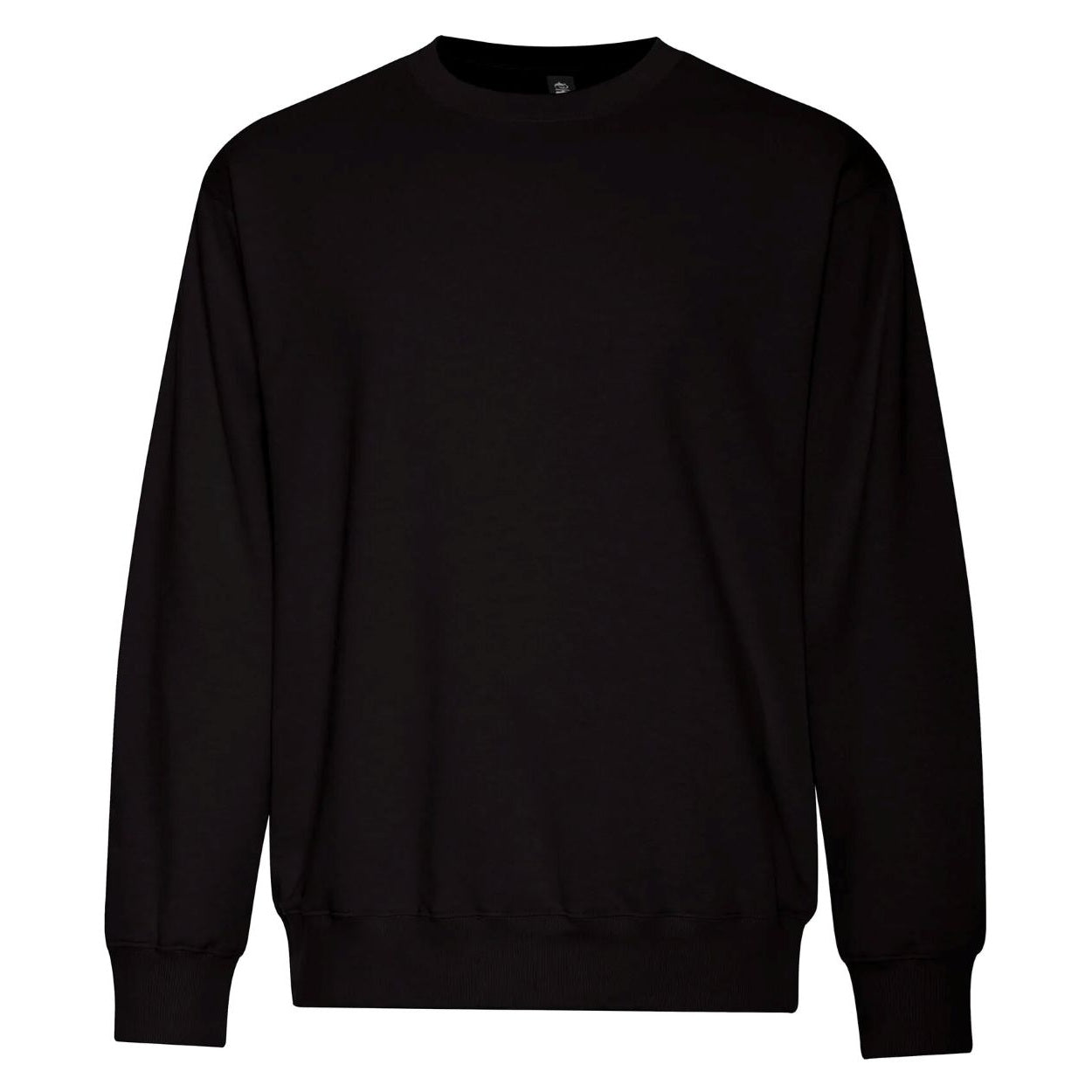 Onyx black sweater on a white background