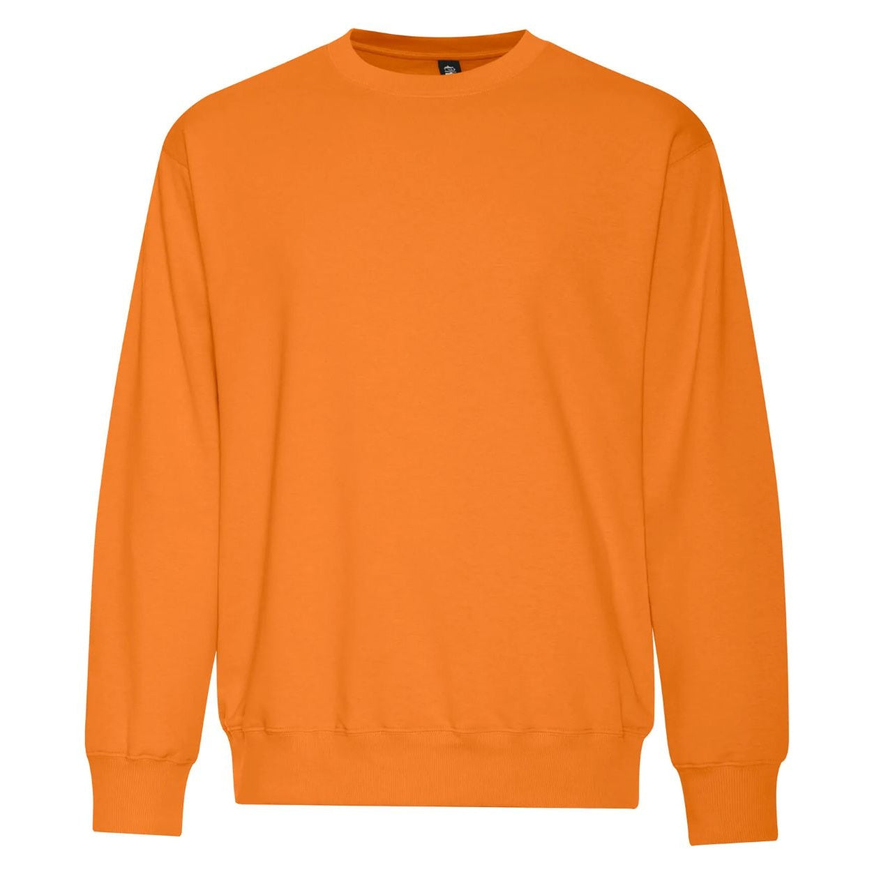 Orange burst sweater on a white background