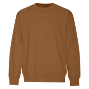 Saddle brown sweater on a white background