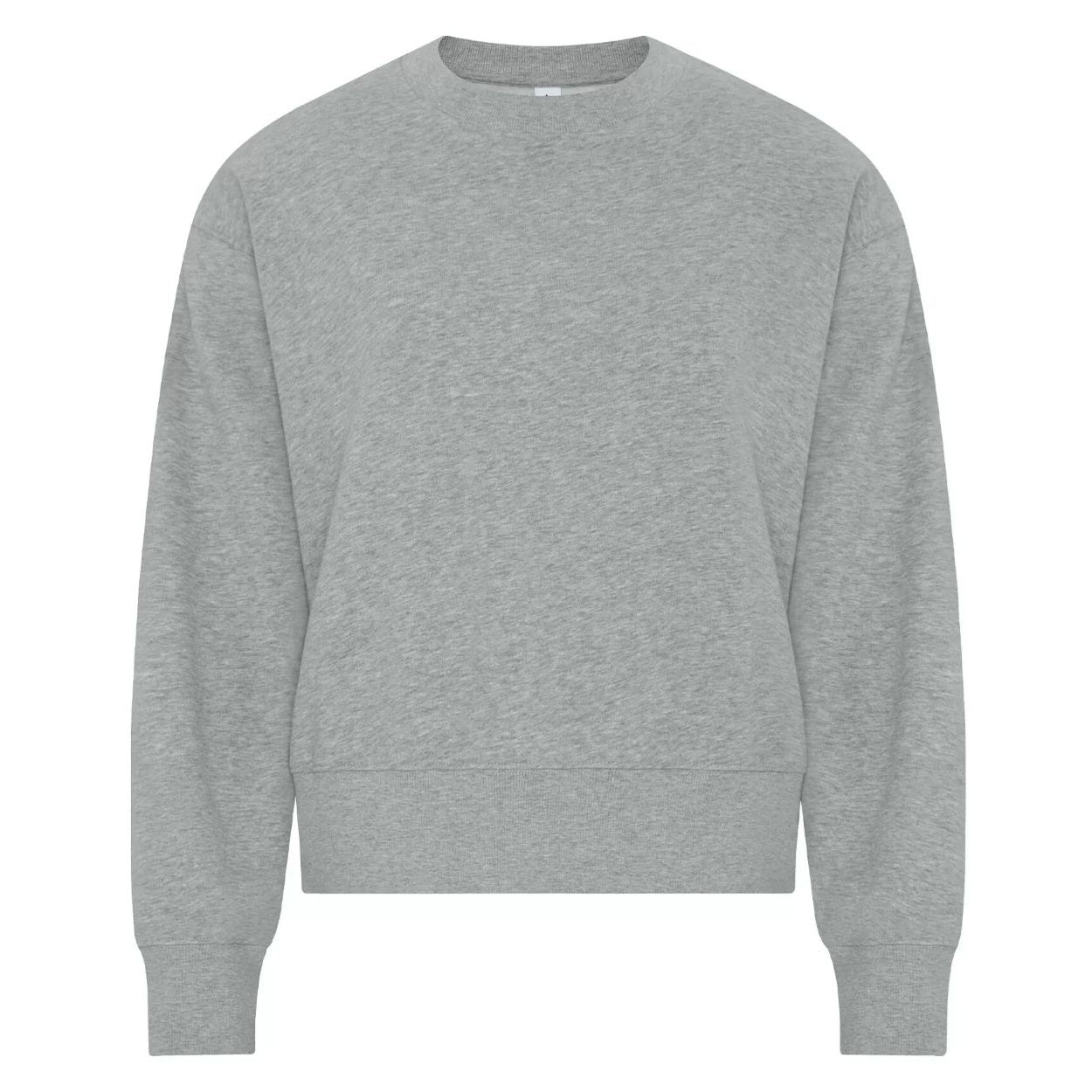 Grey heather sweater on a white background