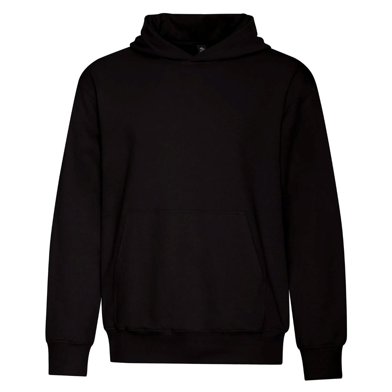 Onyx black sweater on a white background
