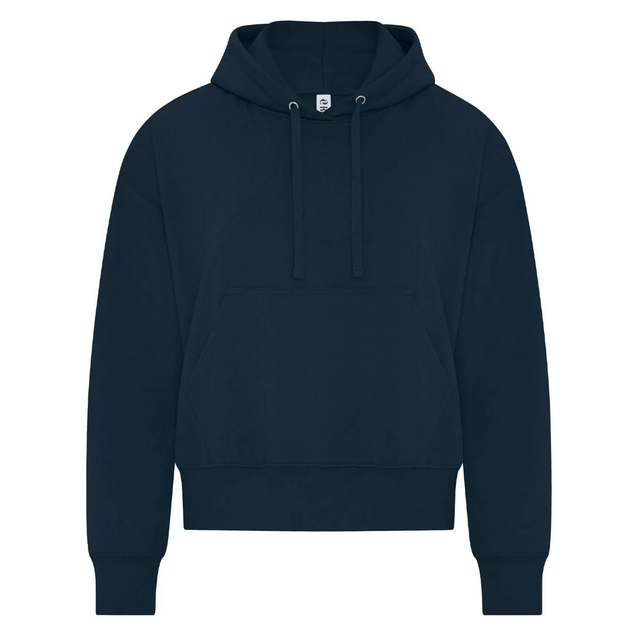 Midnight blue navy sweater on a white background