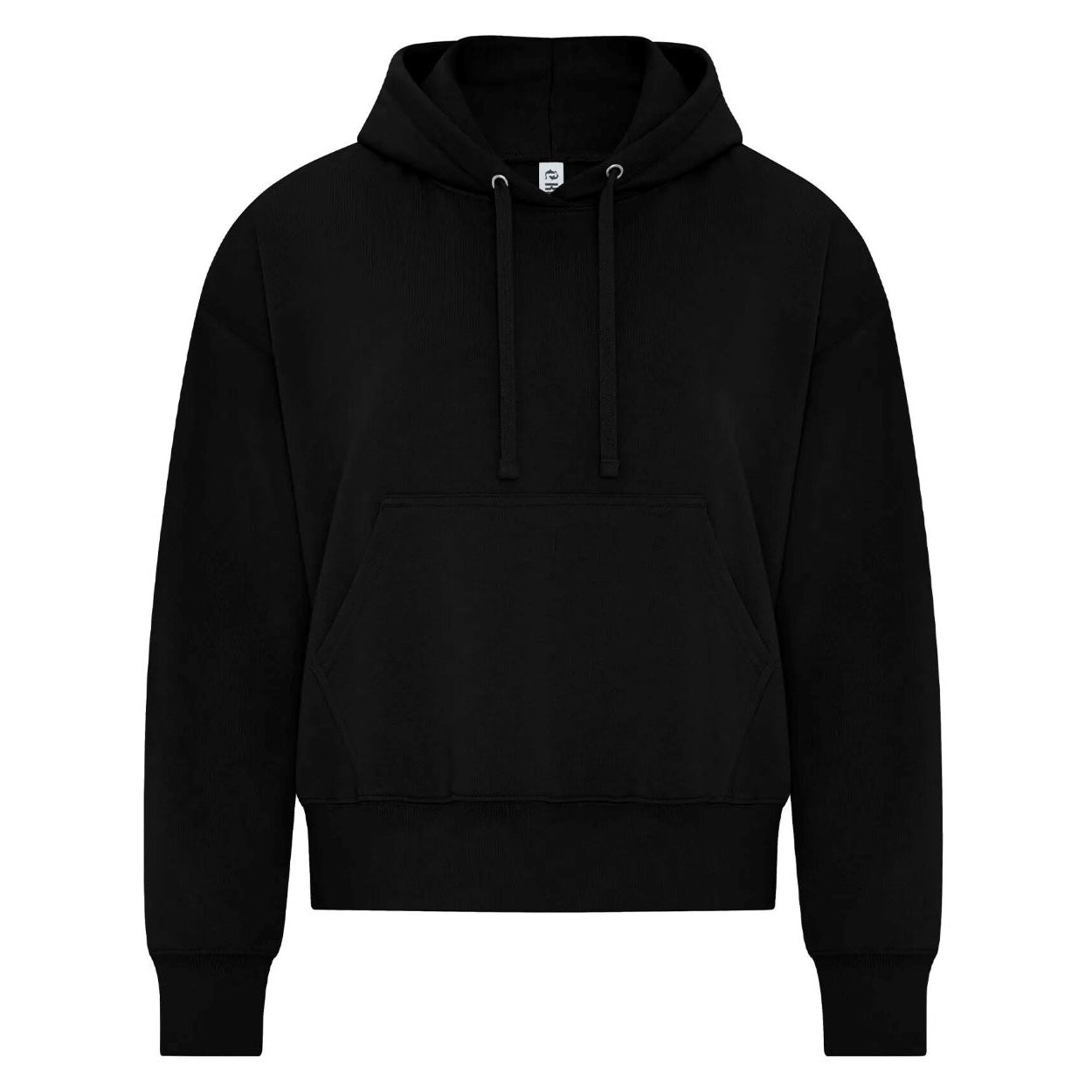 Onyx black sweater on a white background