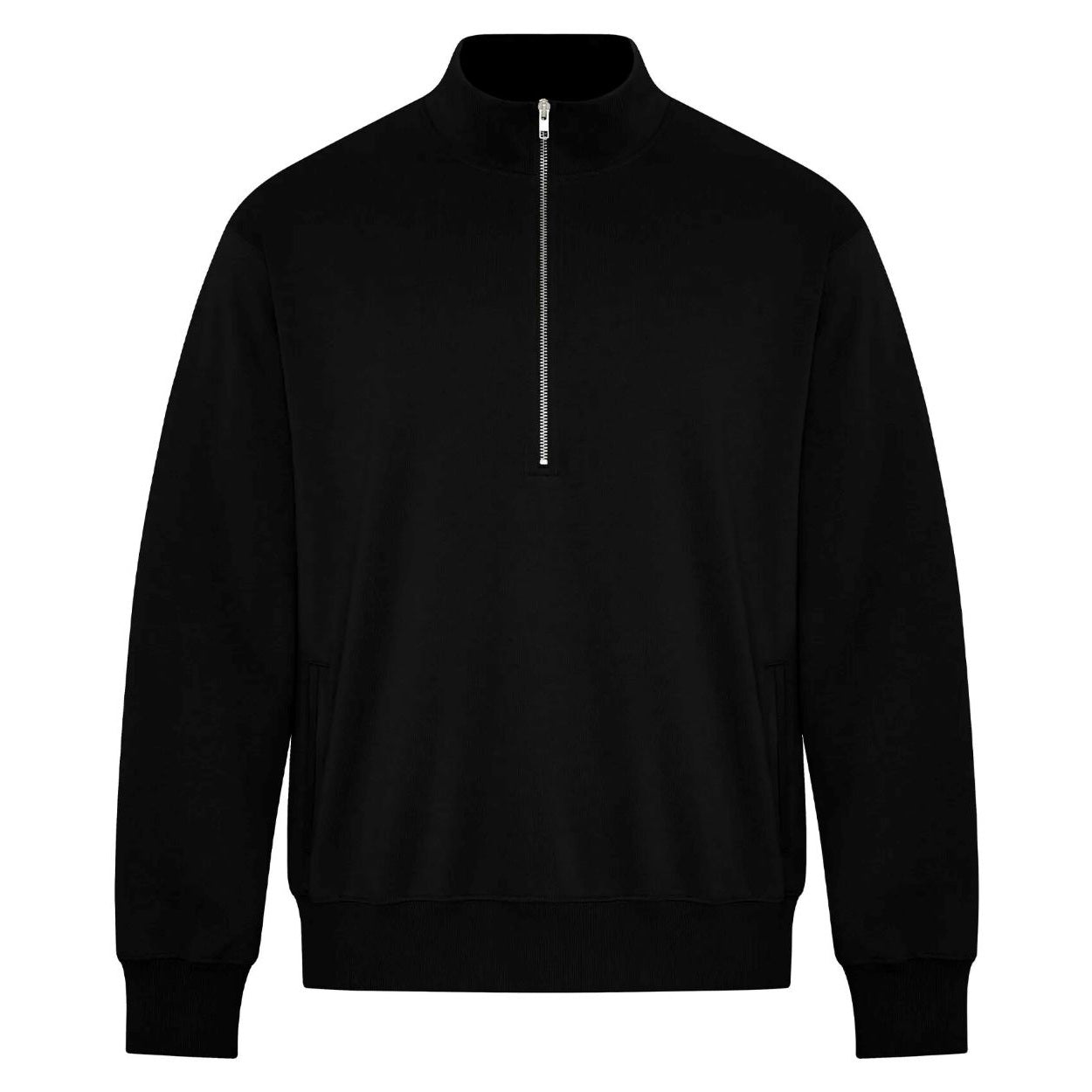 Onyx black sweater on a white background