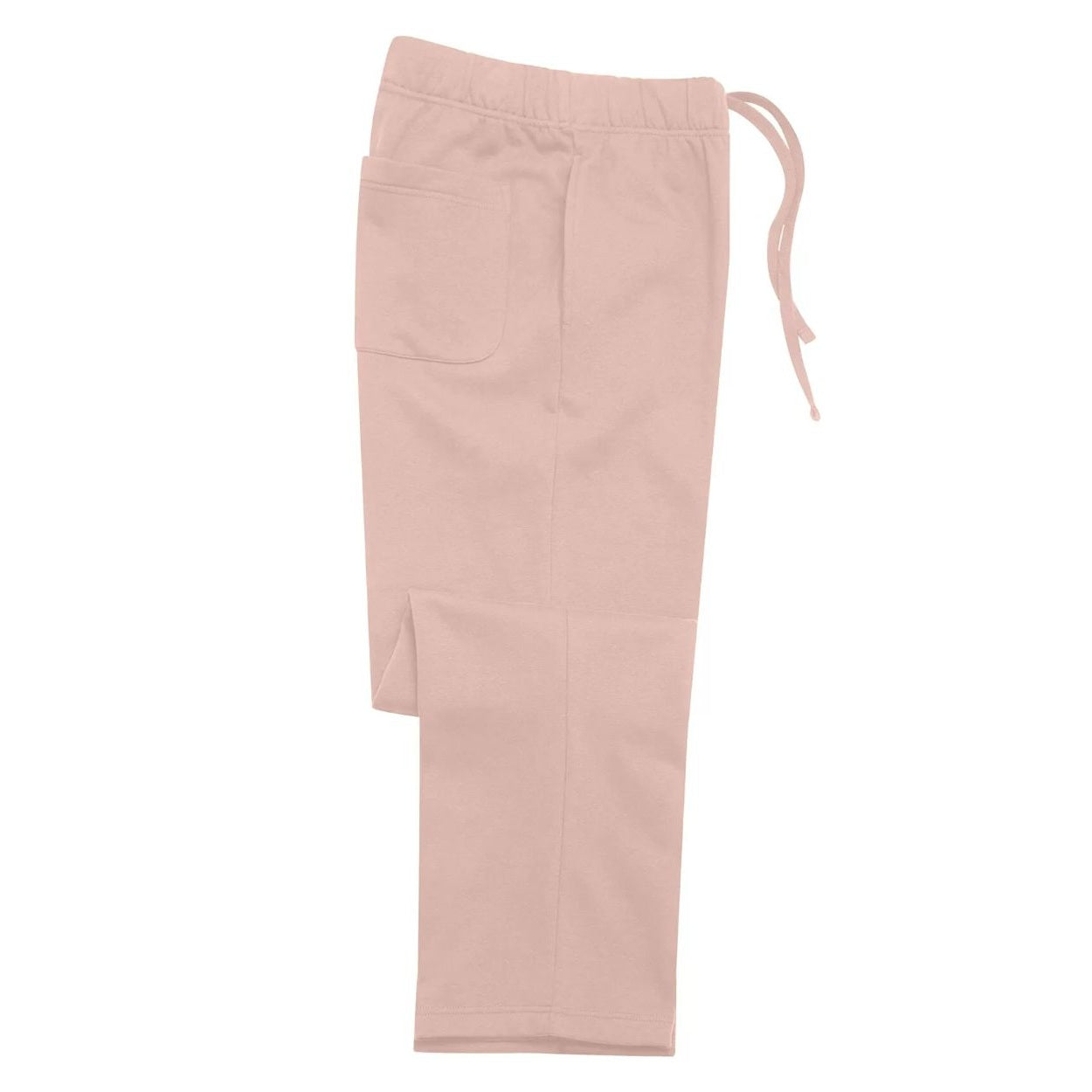 Dusty rose jogging pants on a white background