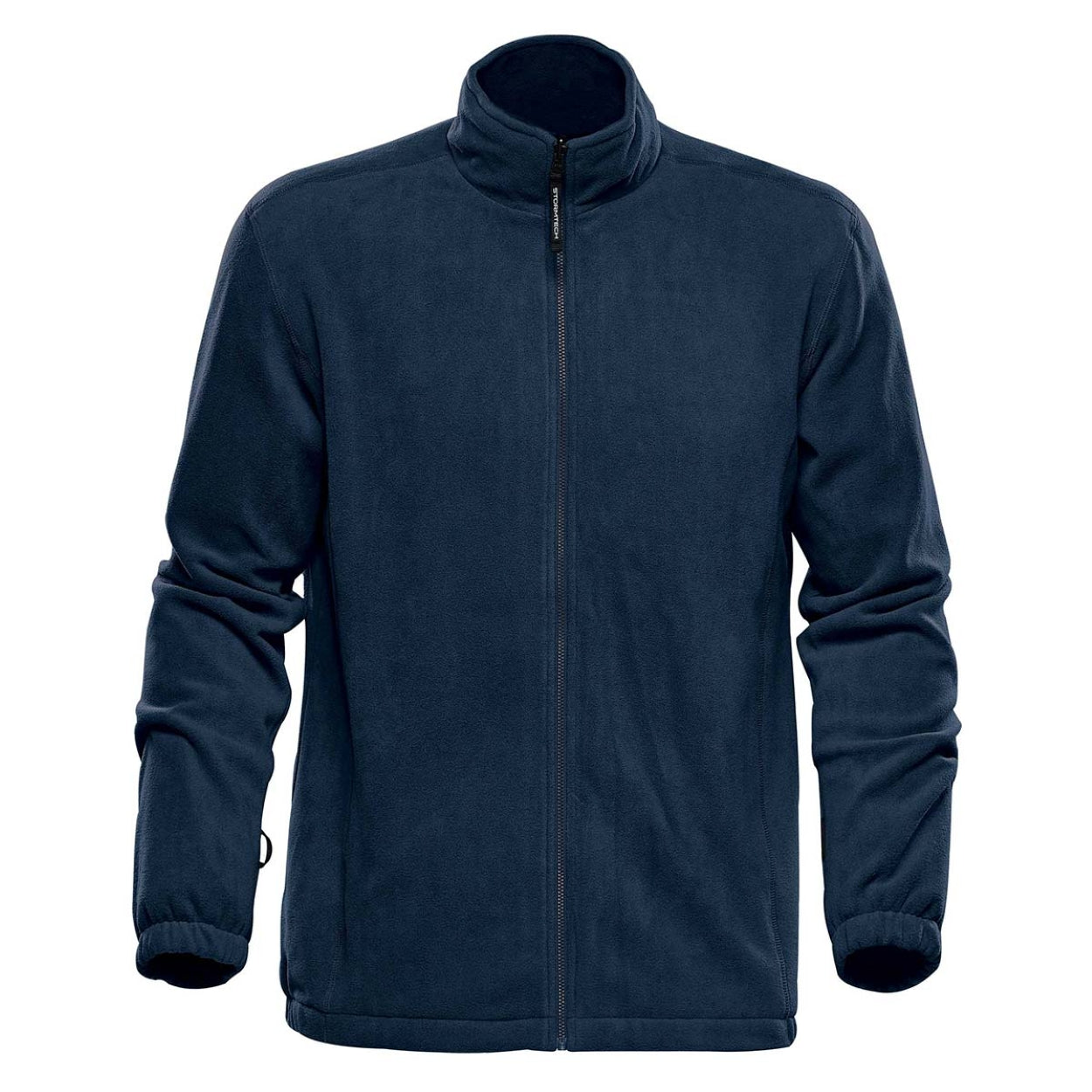 Navy hybrid coat on a white background
