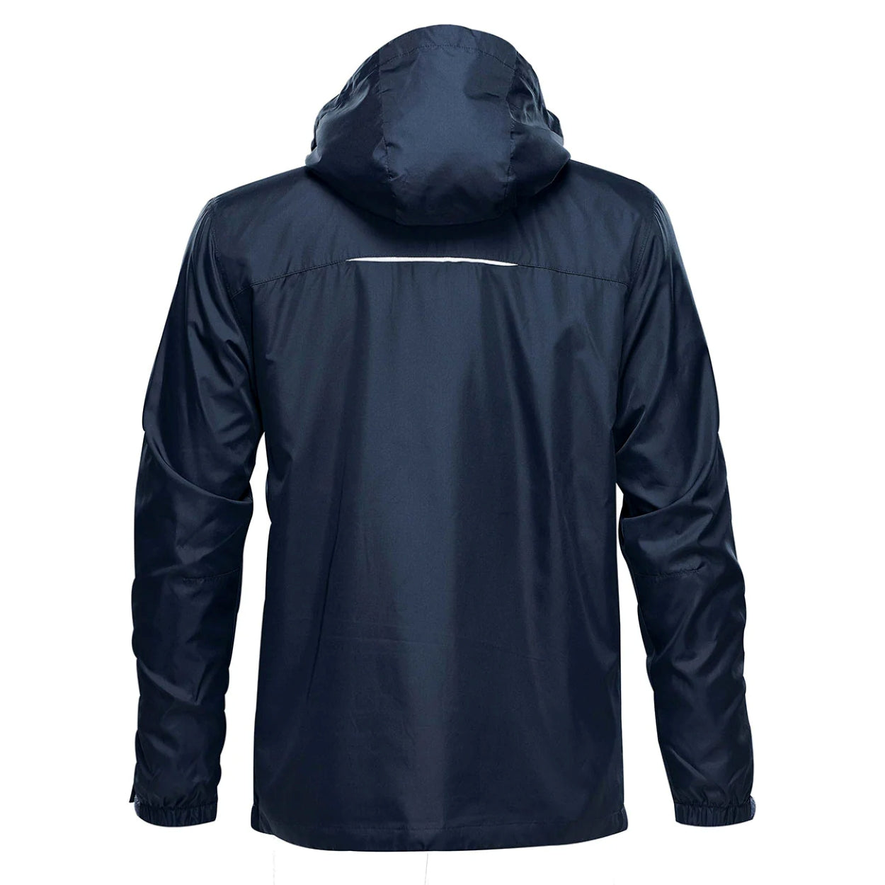 Navy hybrid coat on a white background