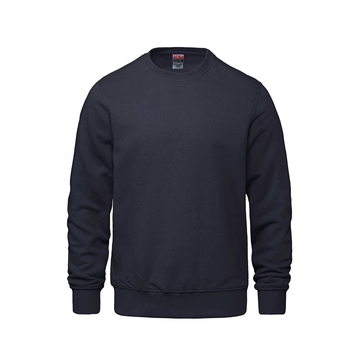 Navy sweater on a white background