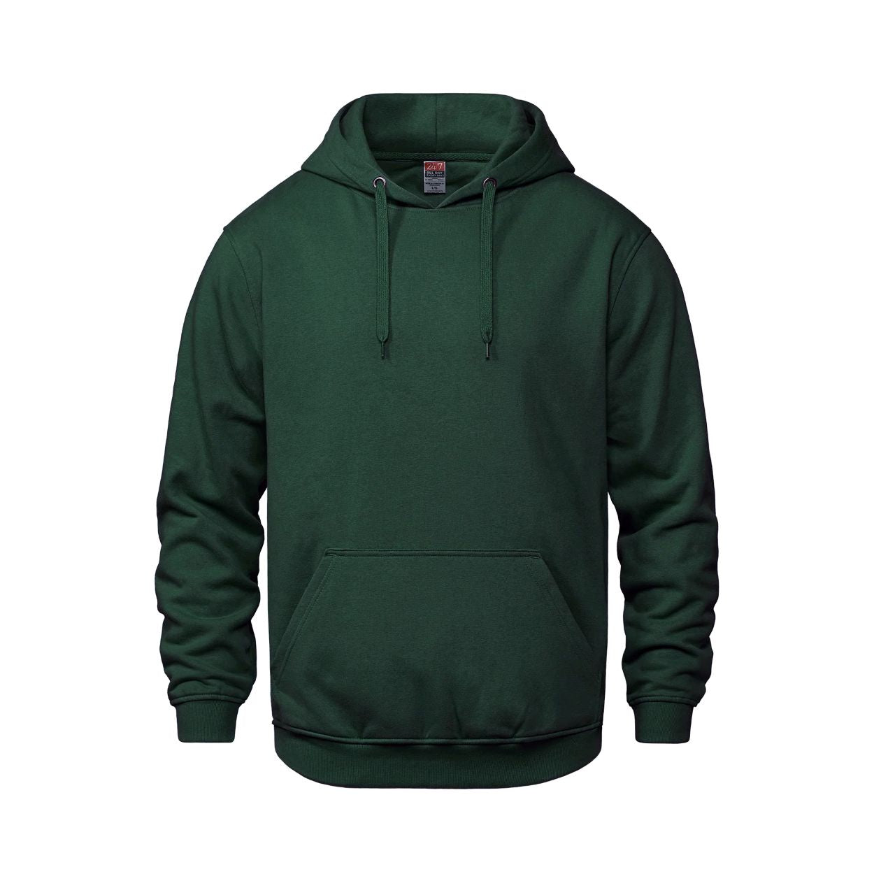 Forest green sweater on a white background