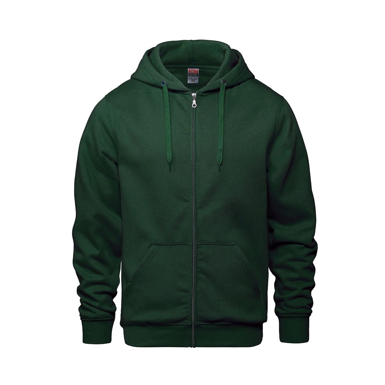 Forest green sweater on a white background