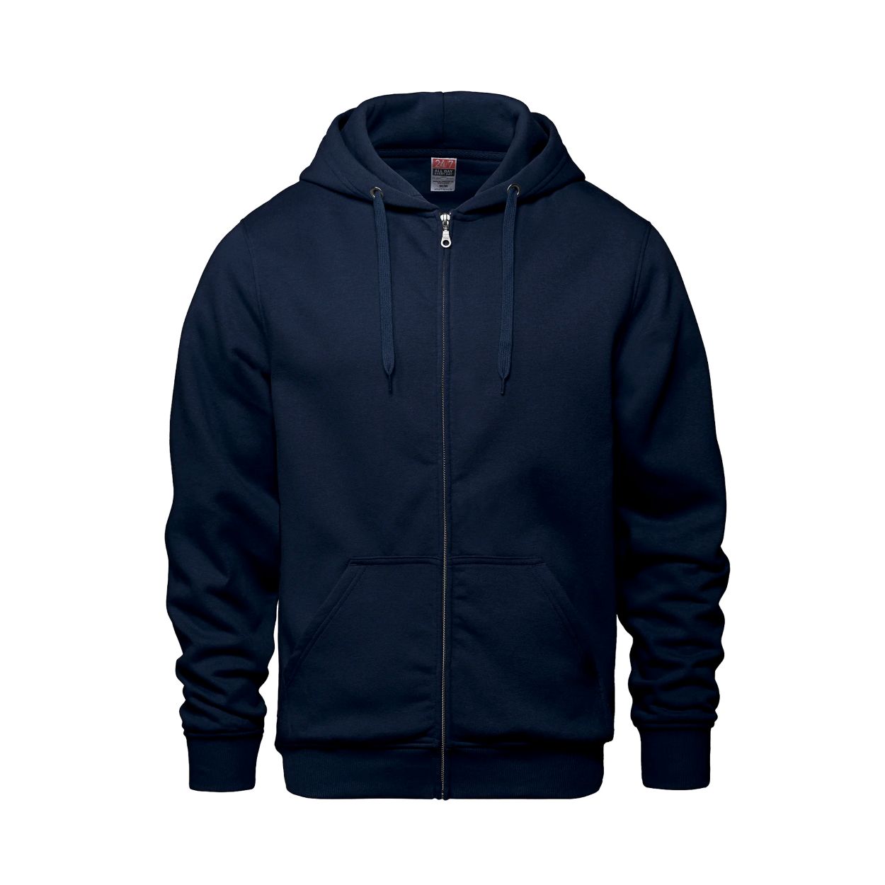 Navy sweater on a white background