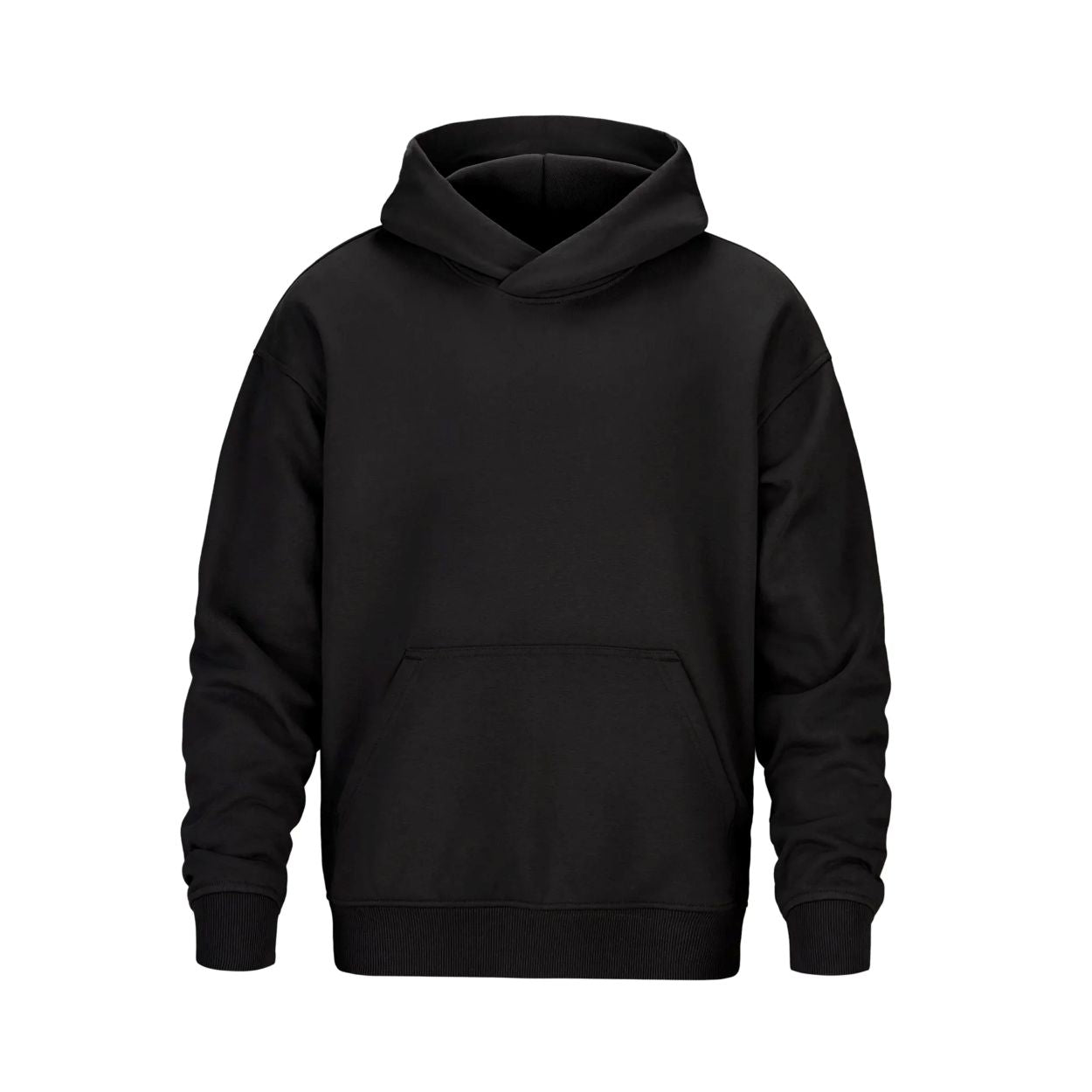 Black hoodie sweater on a white background
