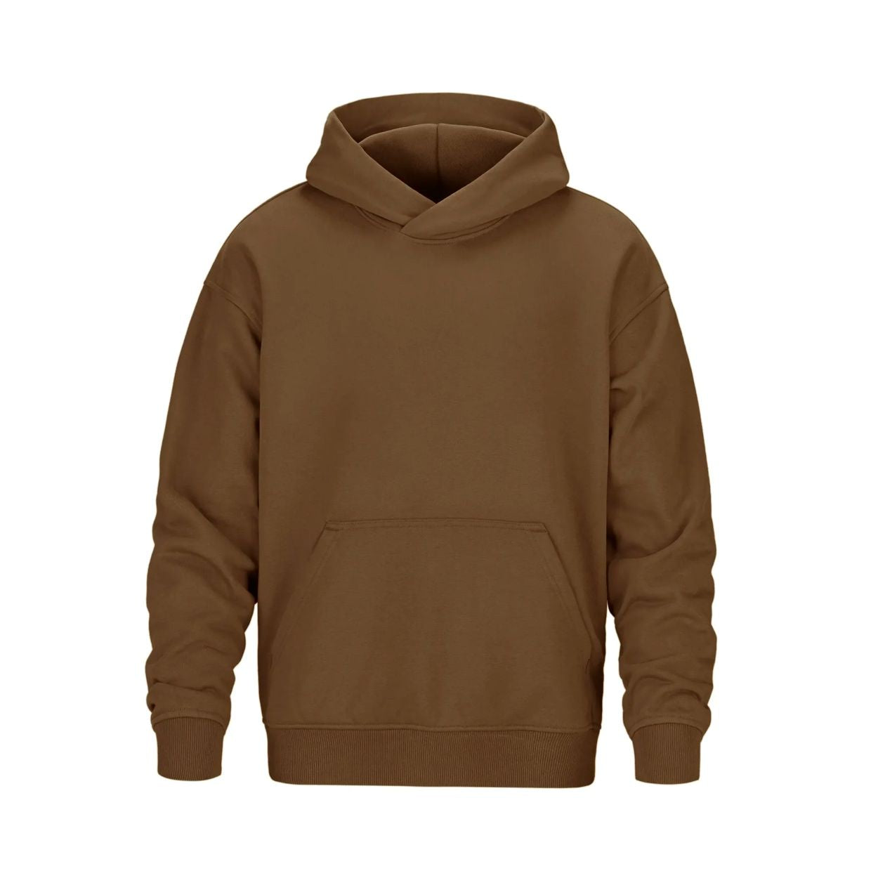 Caramel hoodie sweater on a white background