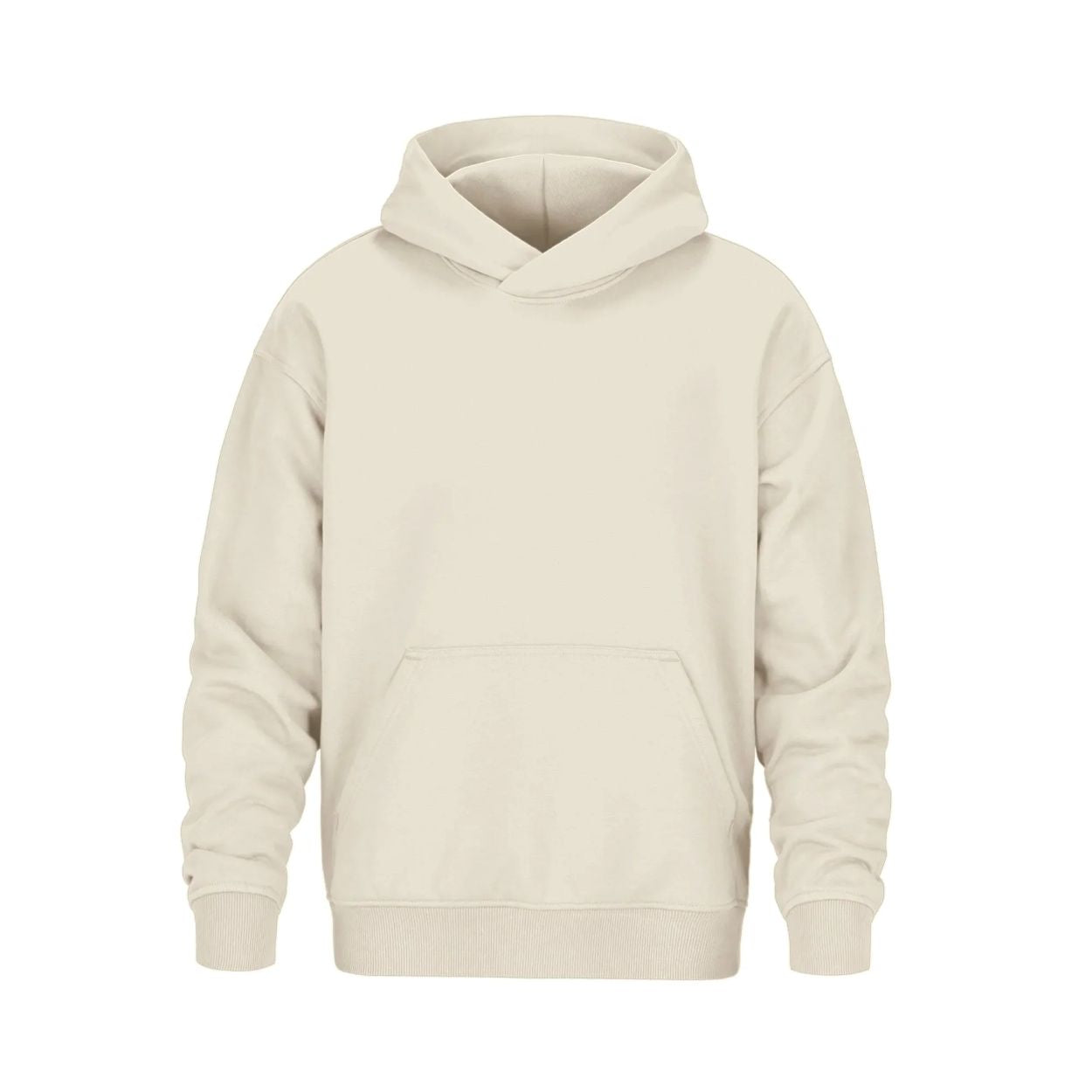 Ivory hoodie sweater on a white background
