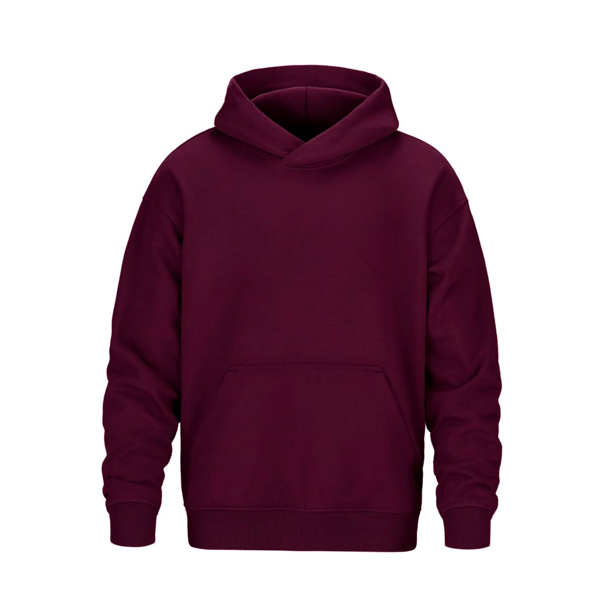 Maroon hoodie sweater on a white background
