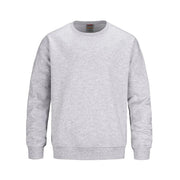 Ash grey crewneck sweater on a white background