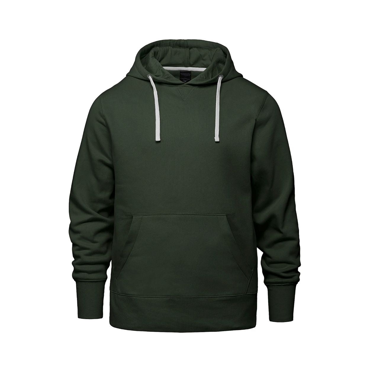 Forest green sweater on a white background