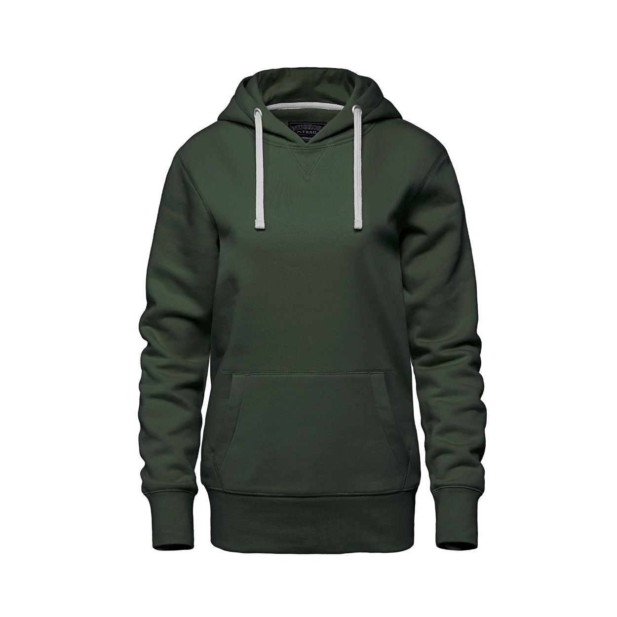 Forest green sweater on a white background