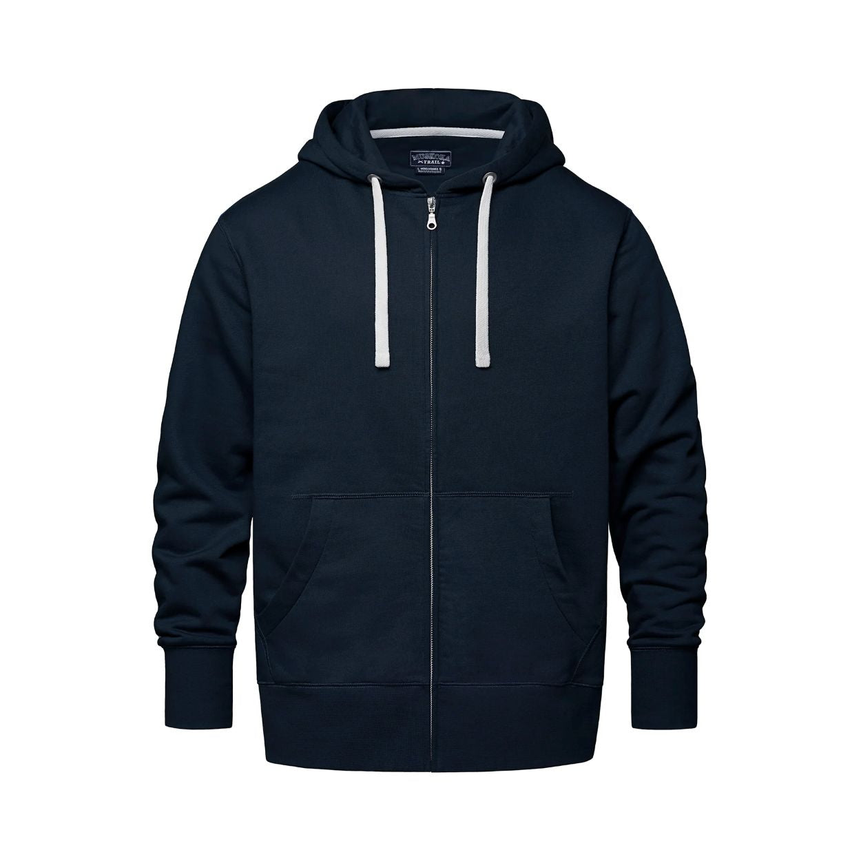 Navy sweater on a white background