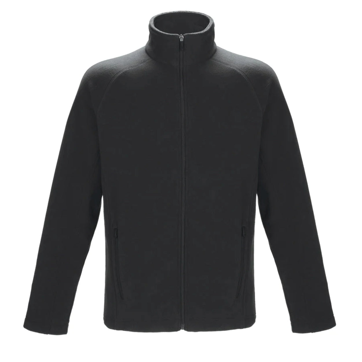 Black polar jacket on a white background