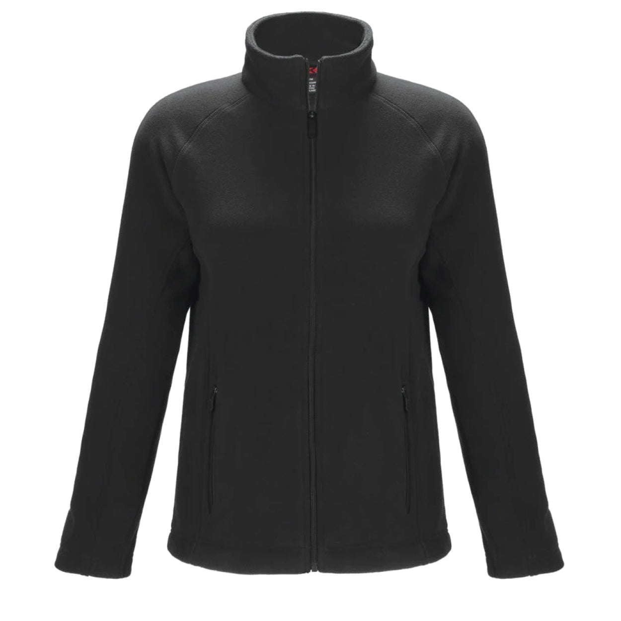 Black polar jacket on a white background