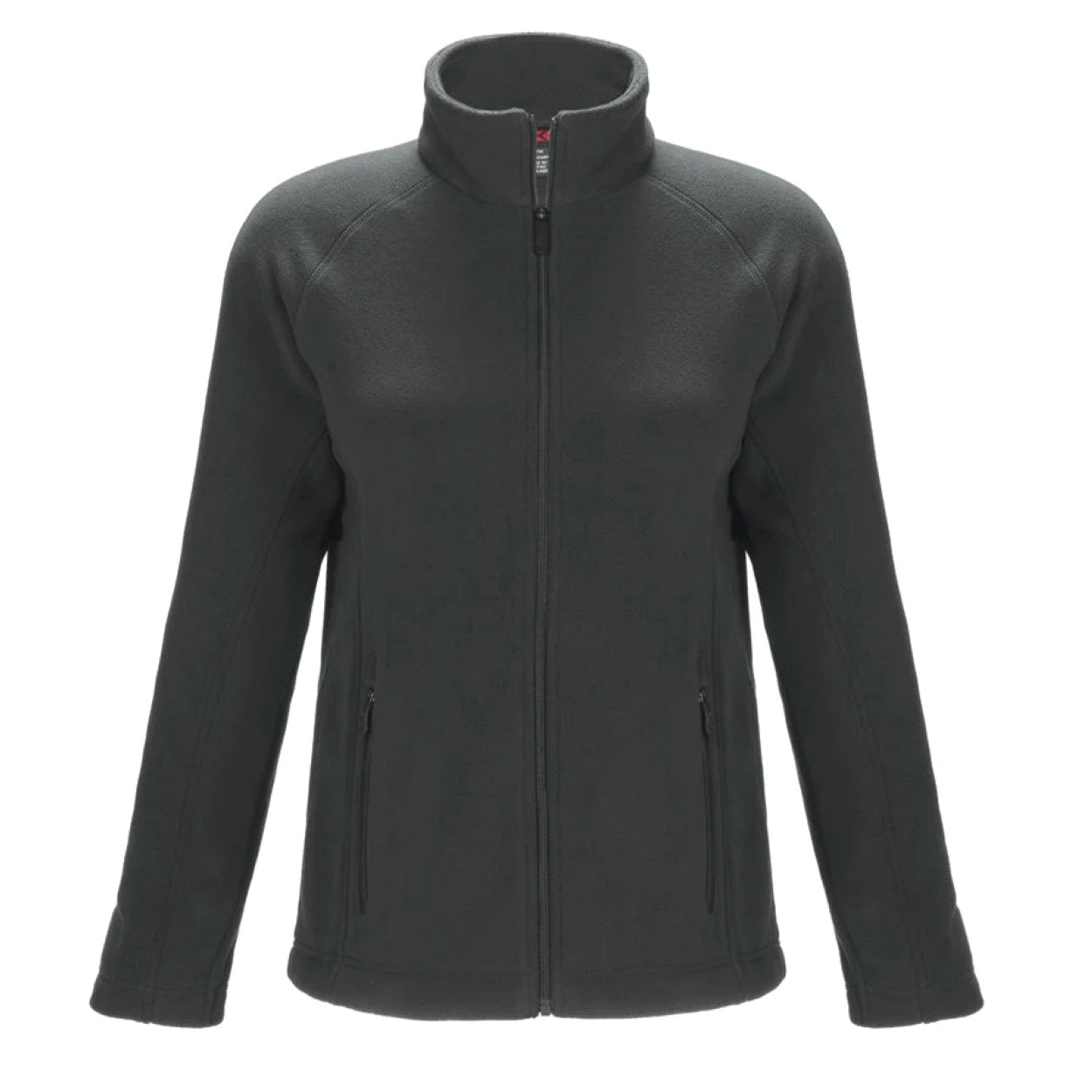 Dark charcoal polar jacket on a white background