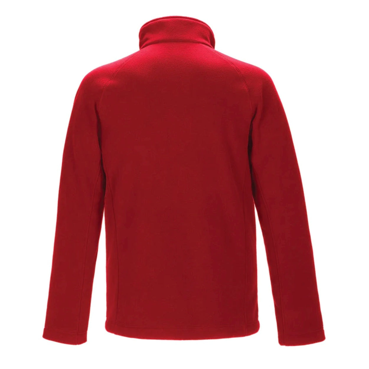 Red polar jacket on a white background