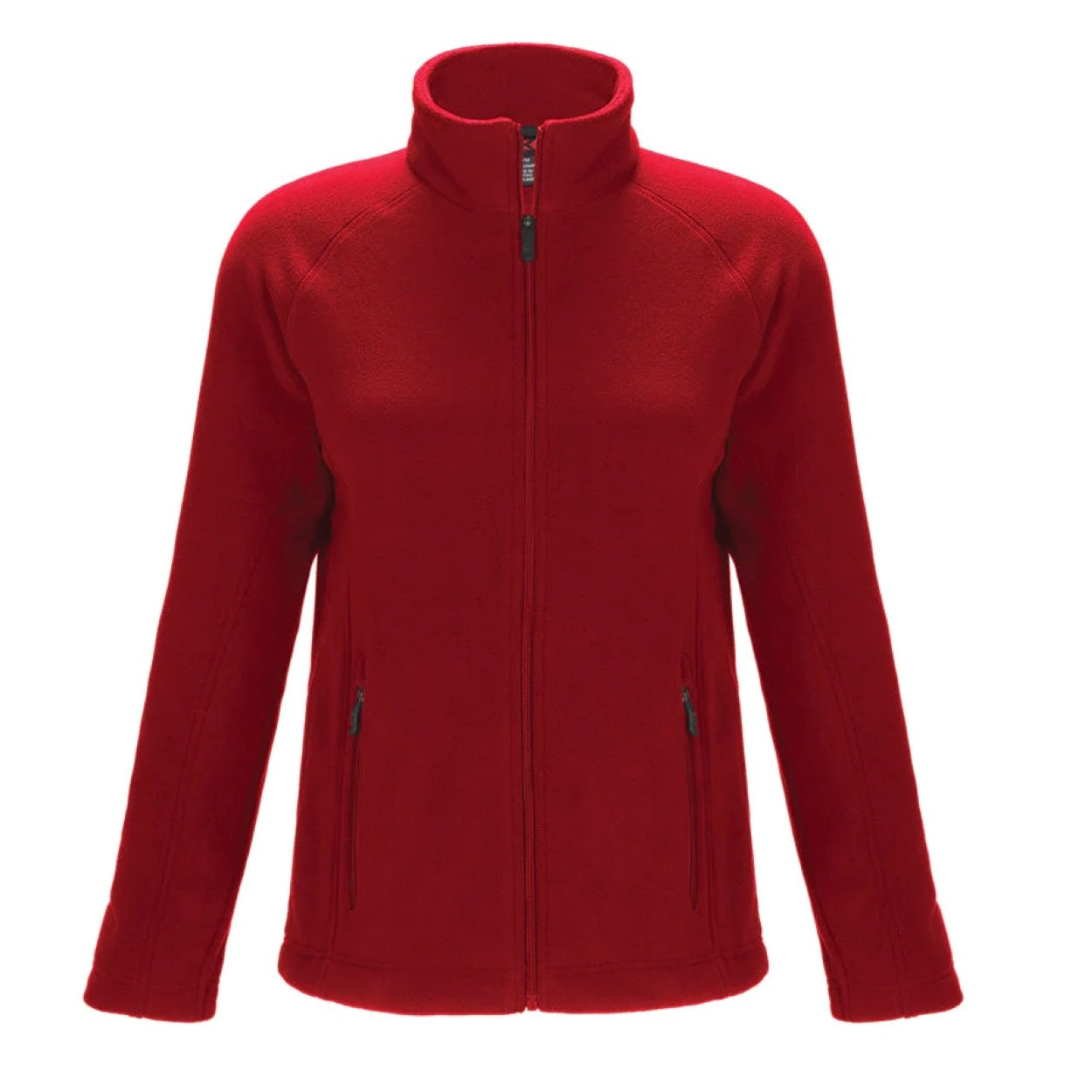 Red polar jacket on a white background