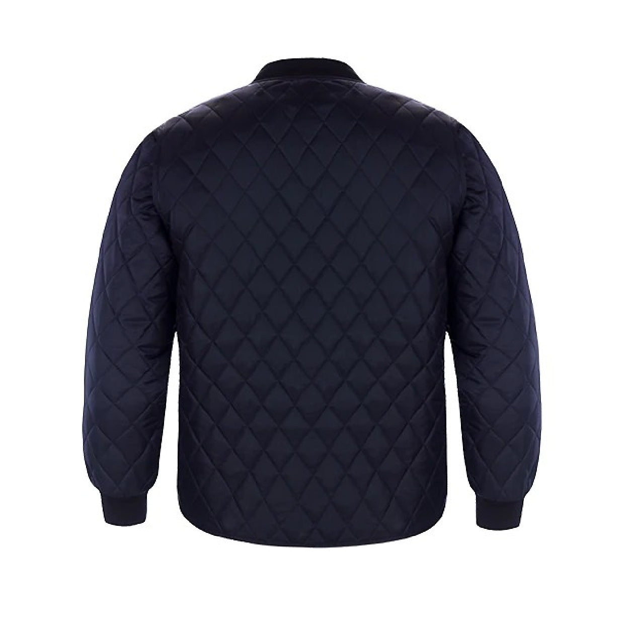 Navy refrigeration jacket on a white background