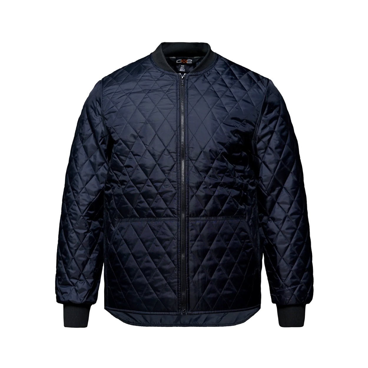Navy refrigeration jacket on a white background