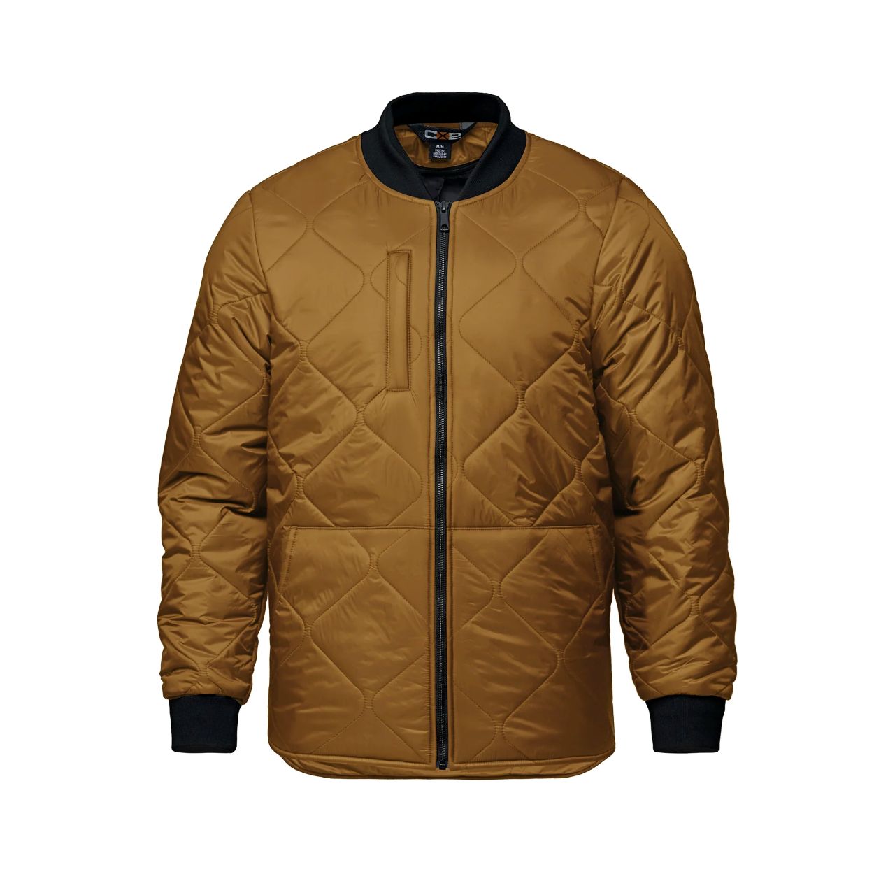 Caramel refrigeration jacket on a white background
