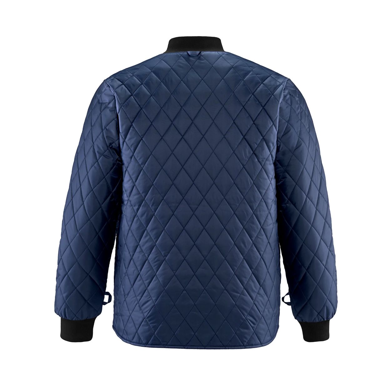 Navy hybrid coat on a white background