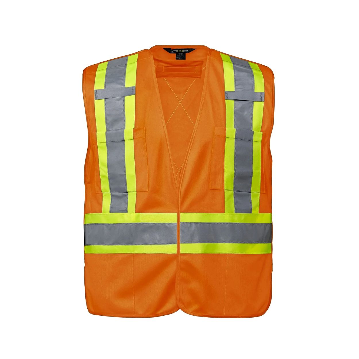 Hi-vis orange vest on a white background