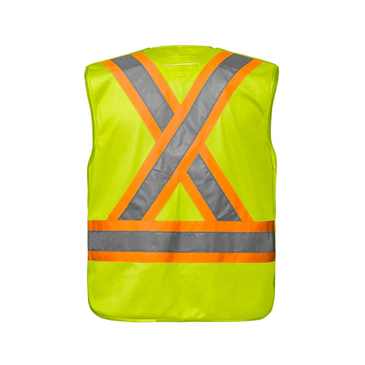 Hi-vis yellow vest on a white background