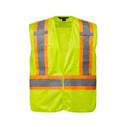 Hi-vis yellow vest on a white background