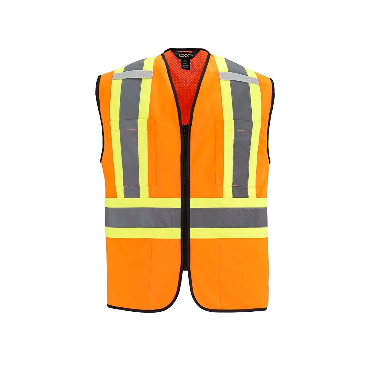 Hi-vis orange vest on a white background