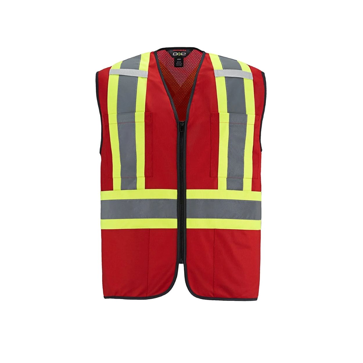 Hi-vis red vest on a white background