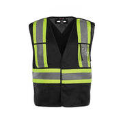 Hi-vis black vest on a white background