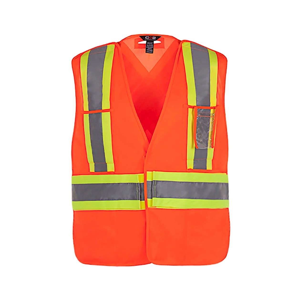 Hi-vis orange vest on a white background