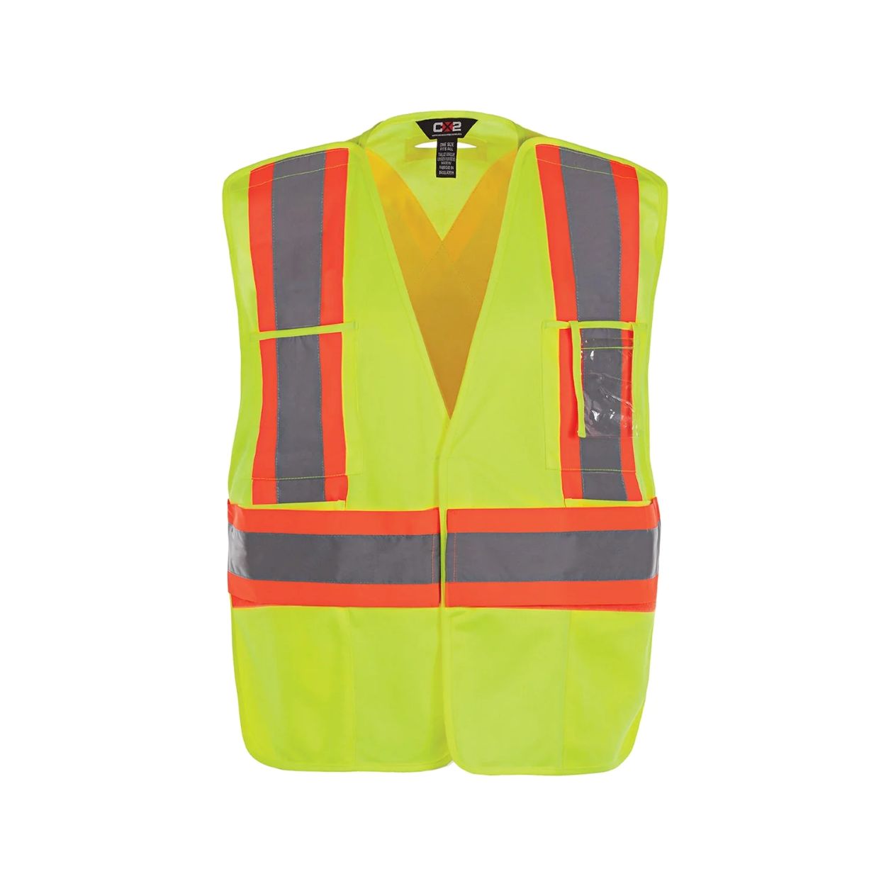 Hi-vis yellow vest on a white background