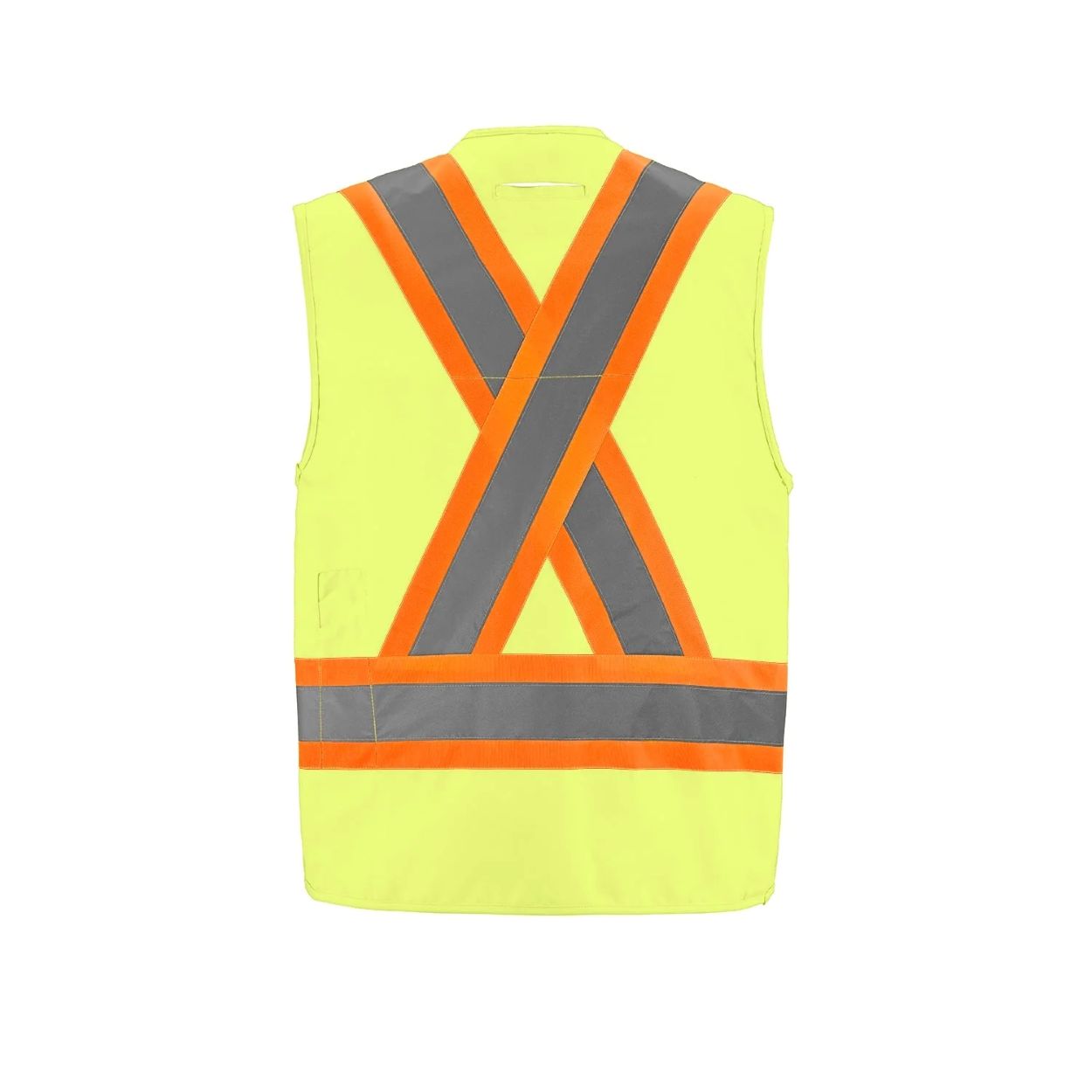Hi-vis yellow vest on a white background