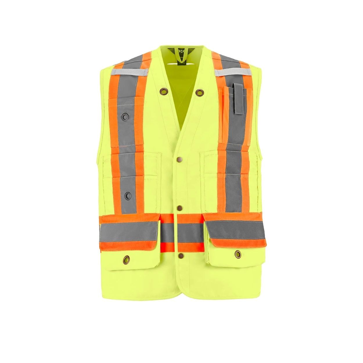 Hi-vis yellow vest on a white background