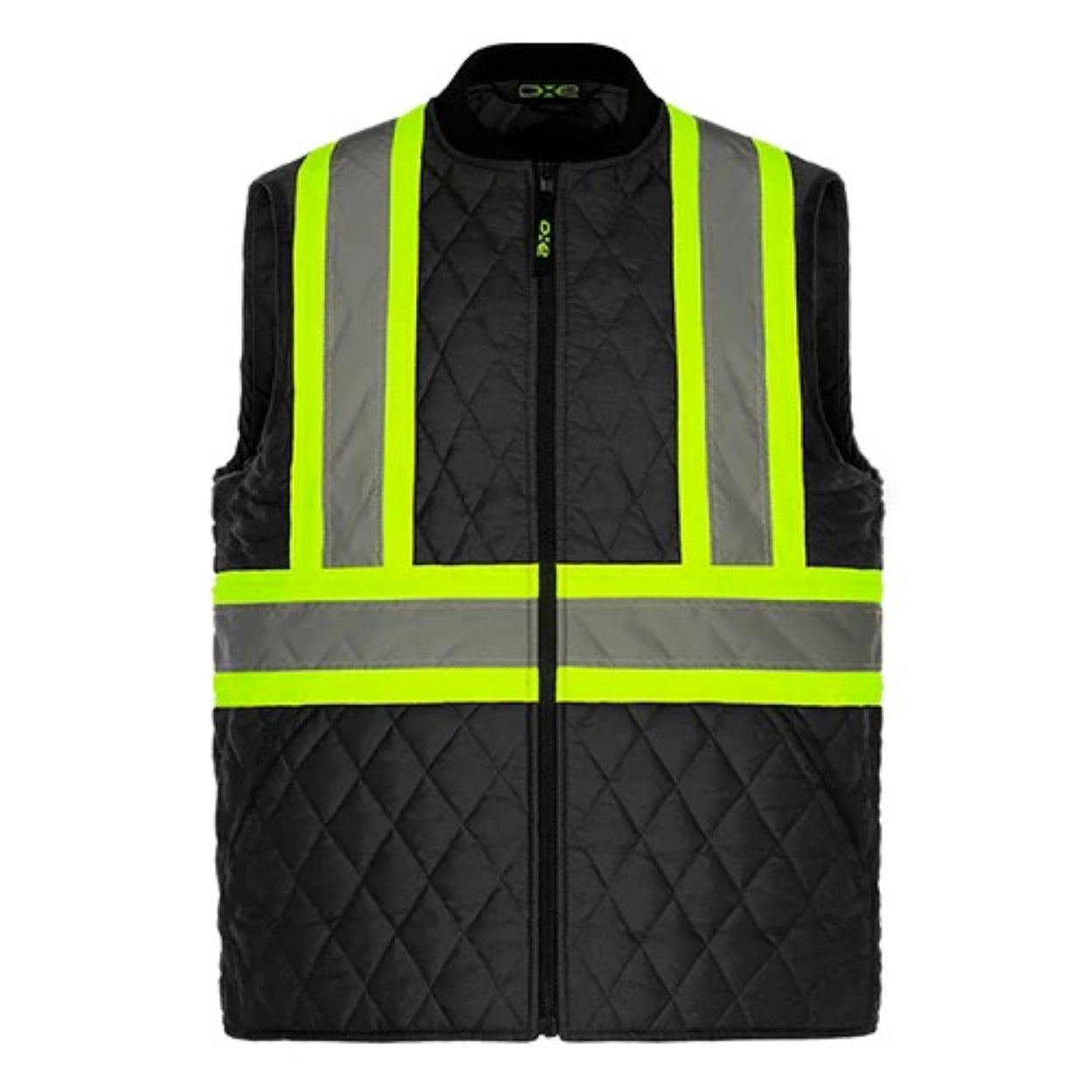 Hi-vis black vest on a white background