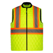Hi-vis yellow vest on a white background