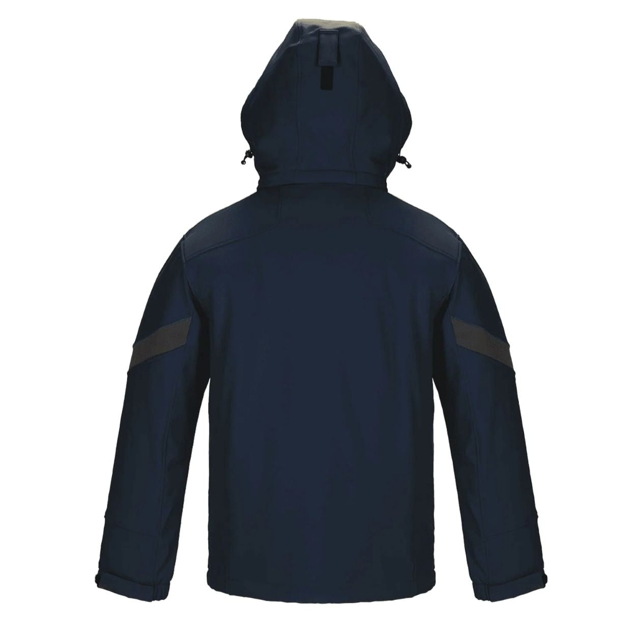 Navy/gunmetal softshell jacket on a white background