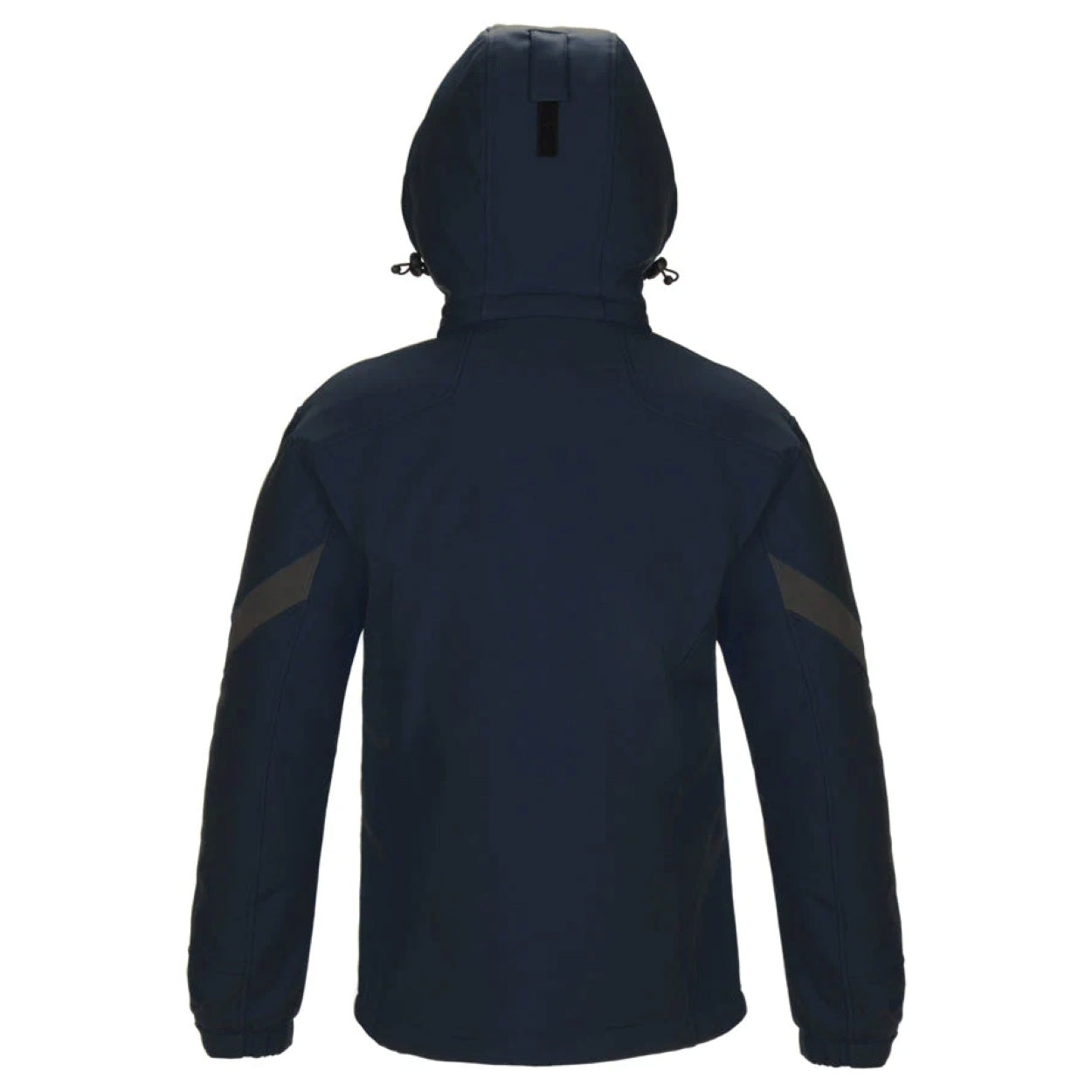 Navy/gunmetal softshell jacket on a white background